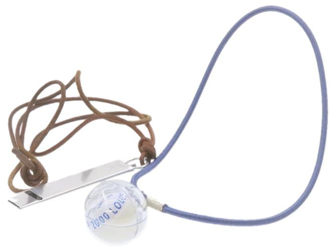 LOUIS VUITTON CUP Whistle Compass Halsketten-Anhänger 2LV-Authentifizierung einstellen 22136 Silber