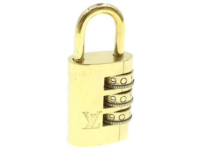LOUIS VUITTON Quadrante tipo lucchetto tono oro LV Auth fm005 D'oro Metallo  ref.334268
