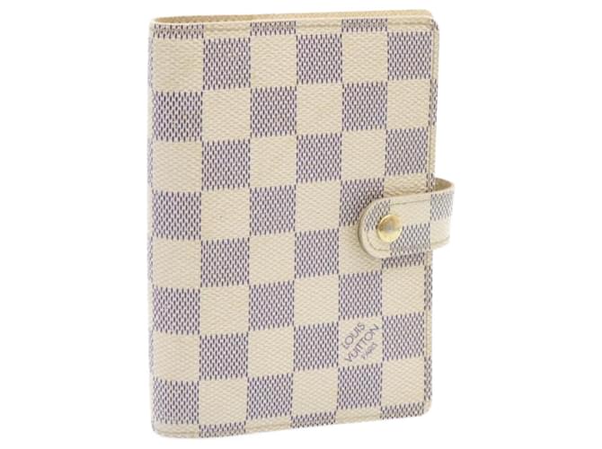LOUIS VUITTON Damier Azur Agenda PM Day Planner Cover R20706 LV Auth yk1938  Lienzo ref.334359 - Joli Closet