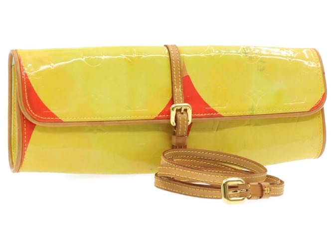 Louis Vuitton Yellow Vernis Pochette Crossbody Bag