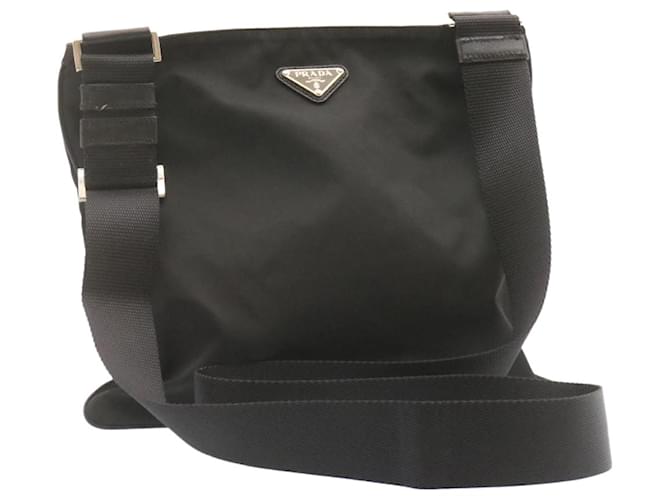 PRADA Bolso de hombro de nailon Negro Auth ar4434 Lienzo ref.334654 - Joli  Closet