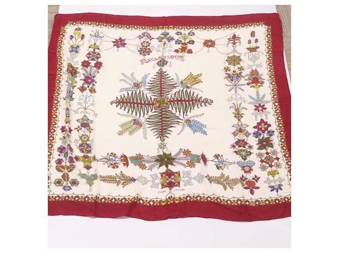 Hermès HERMES CARRE 130 Scarf shawl 100% Silk Red Auth ar4079  ref.334837