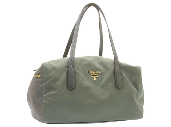 PRADA Nylon Mini Boston Hand Bag Khaki Auth ar4128 Cloth ref.334922 - Joli  Closet
