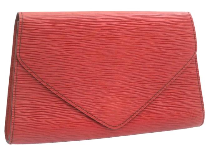 Red Louis Vuitton Epi Art Deco Clutch Bag