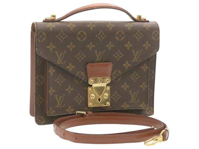 Auth Louis Vuitton Monogram 2WAY Bag Monceau M51185 Women's  Handbag,Shoulder Bag