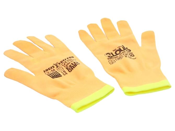 LOUIS VUITTON Gon RGB Orange Yellow Polyester Work Gloves MP2371 LV Auth 23082  ref.335675