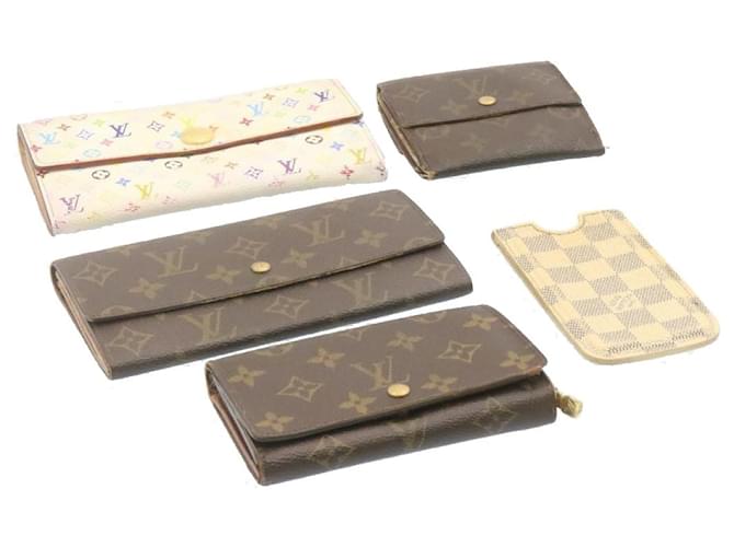 Louis Vuitton Damier Azur Womens Folding Wallets, White