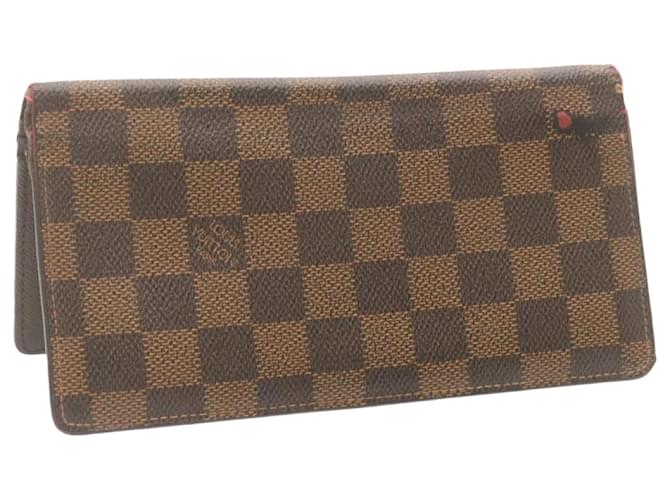 Authentic LOUIS VUITTON Damier portefeuille Brazza N60017 Wallet