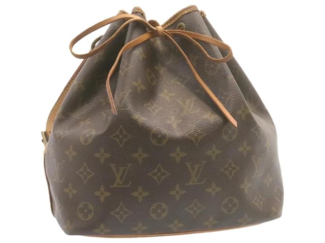 Louis Vuitton Petit Noe Drawstring Bucket Bag Shoulder Bag Brown Monogram