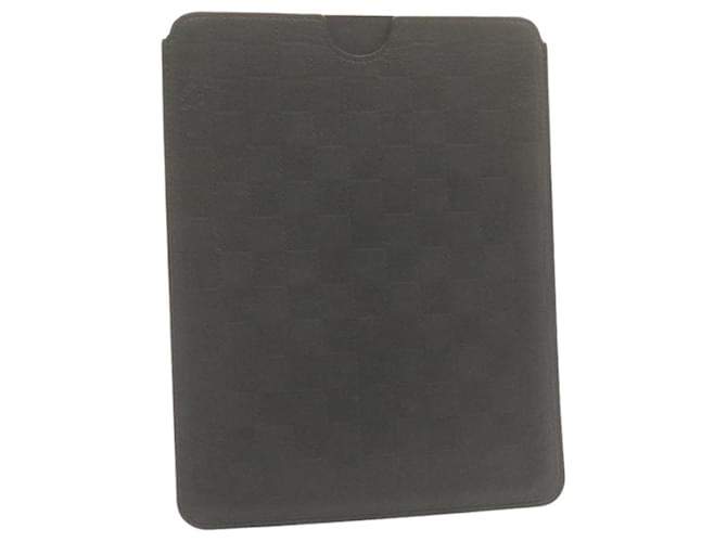 LOUIS VUITTON Damier infini iPad Soft Cover Black N63104 LV Auth th1391 Leather  ref.336228