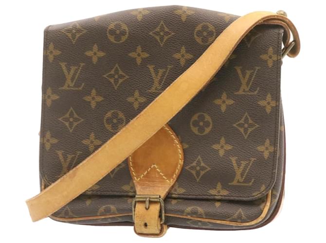 Louis Vuitton Vintage Monogram Cartouchiere MM Crossbody Bag – I