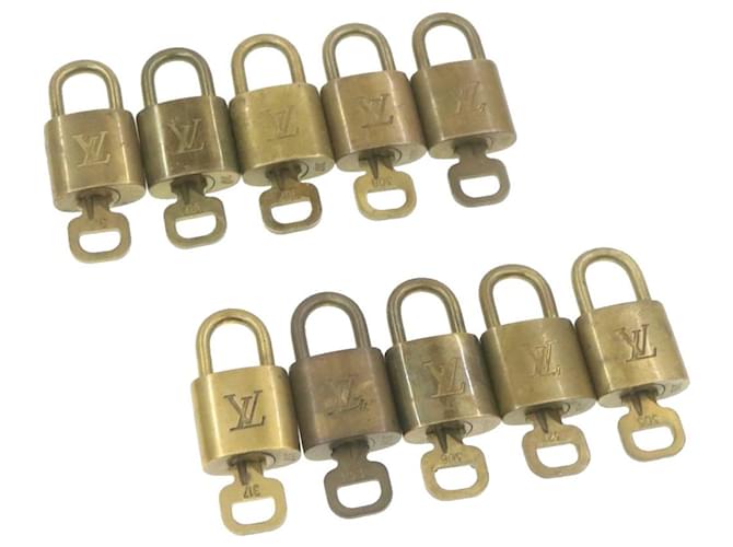 Louis Vuitton padlock 10set Gold Tone LV Auth gt519 Golden  ref.336390