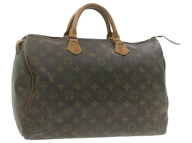 Louis Vuitton Monogram Speedy 35 Hand Bag M41524 LV Auth 21858 Cloth  ref.336415