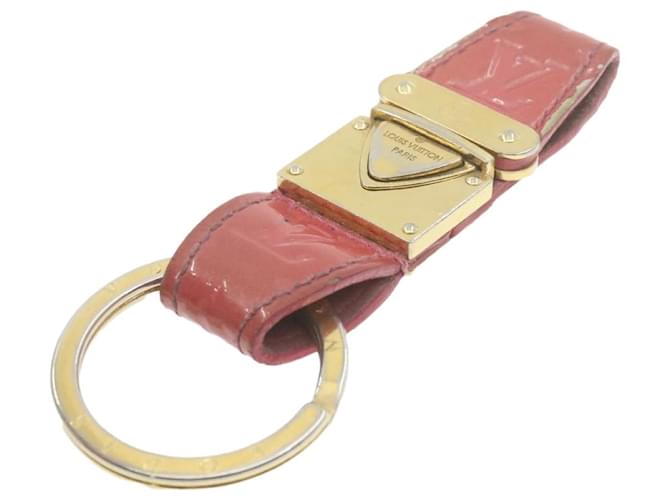 LOUIS VUITTON Monogram Vernis Charm Pink Gold Tone LV Auth 20931 Golden Patent leather  ref.336416
