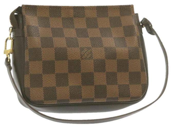 LOUIS VUITTON Damier Ebene Neceser de maquillaje para pantalones N51982 LV Auth 21868