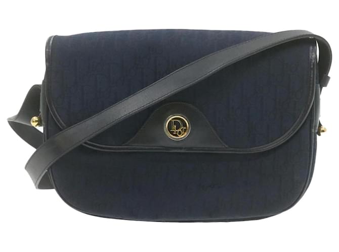 Dior - Authenticated Trotter Handbag - Cloth Blue Plain for Women, Good Condition