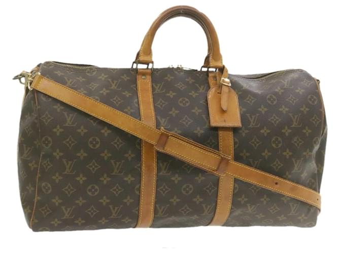 Monogramma Louis Vuitton Keepall Bandouliere 50 Borsa Boston M41416 LV Auth ki731 Tela  ref.336437