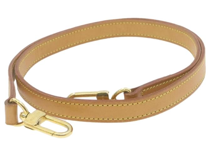 Louis Vuitton leather shoulder strap 100cm LV Auth gt785 Beige  ref.336651