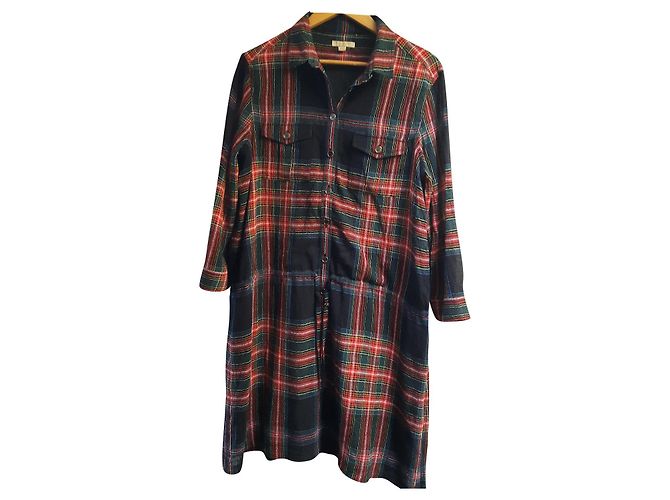 Vestido Burberry Brit de viscosa con estampado de cuadros Talla 12 UK