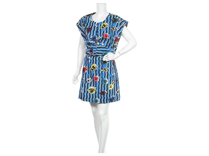 Vestido de algodão Bimba & Lola Azul Multicor L
