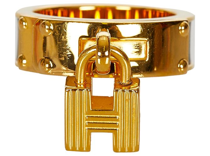 Hermès Hermes Gold H Cadenas Scarf Ring Golden
