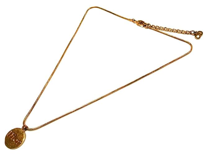 Dior-Halskette Golden Metall  ref.337204