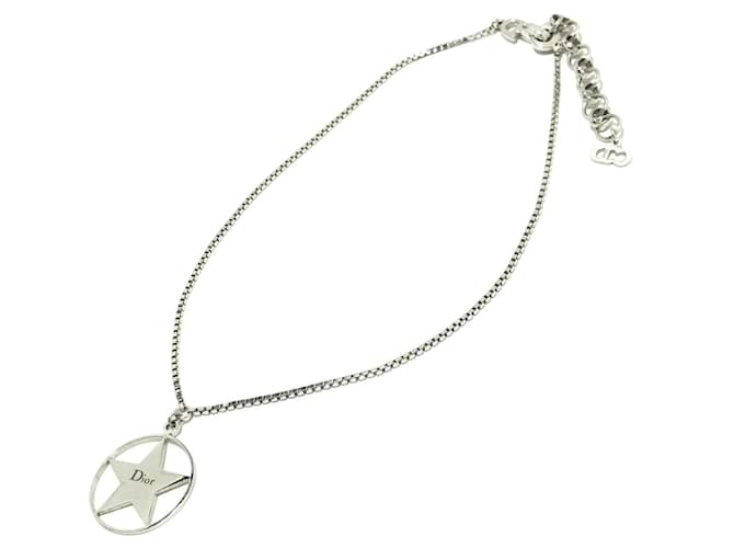 Dior necklace Silvery Metal  ref.337308