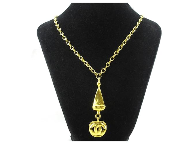 Chanel necklace Golden Metal  ref.337396