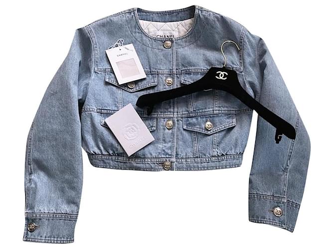 Chanel New 2020 Jacket Blue Denim ref.337431 - Joli Closet