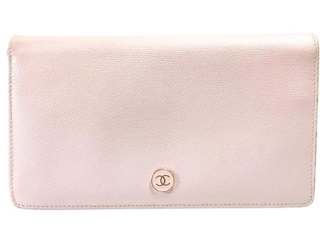 Portefeuille Chanel Cuir Rose  ref.337567