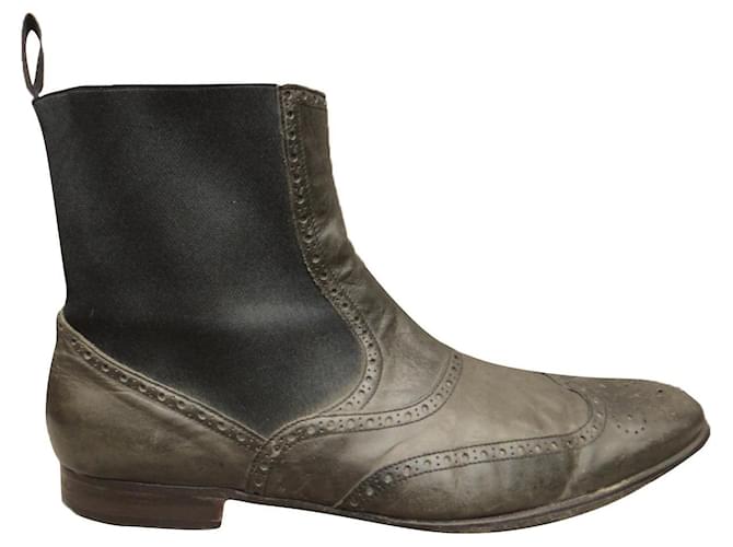 Dolce & Gabbana Dolce & Gabanna p boots 45 Grey Leather  ref.337767