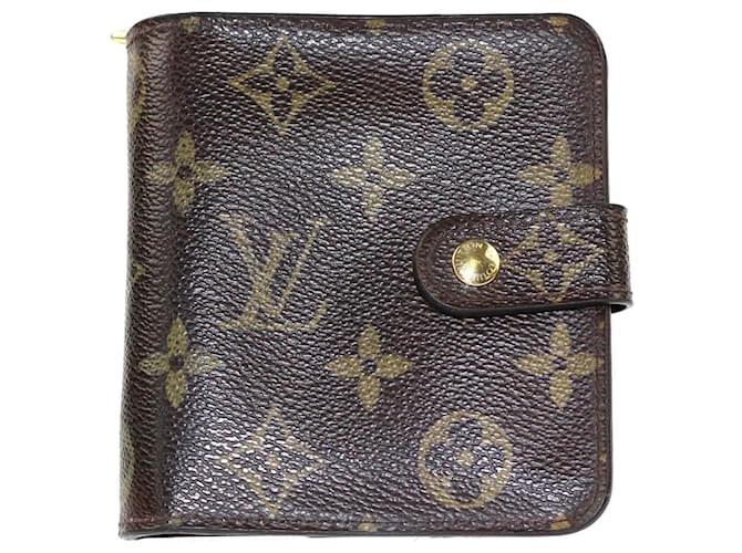 Louis Vuitton Brown Monogram Bi-Fold Compact Small Wallet Cloth ref.337864  - Joli Closet