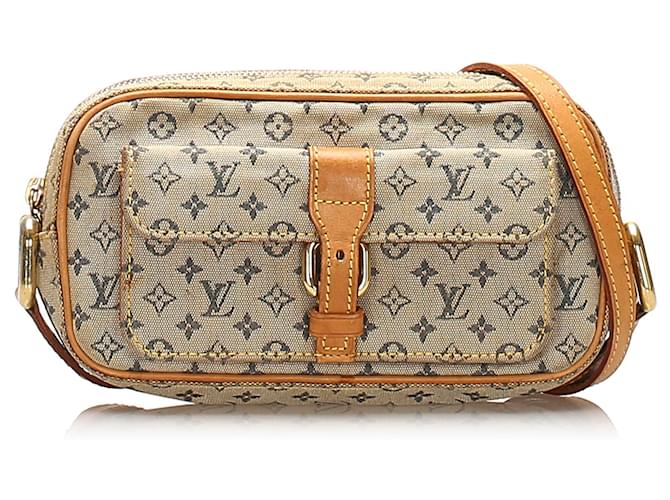 Authentic Louis Vuitton Juliette MM Blue Monogram Mini Lin