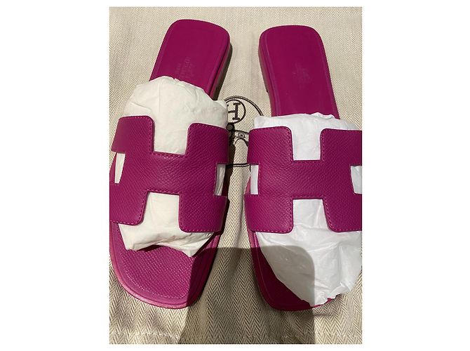 Hermès sandali Rosa Pelle