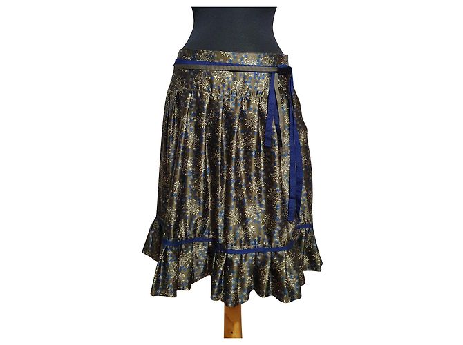 Autre Marque Stefanel Grunge Rock aus Liberty Satin Mehrfarben