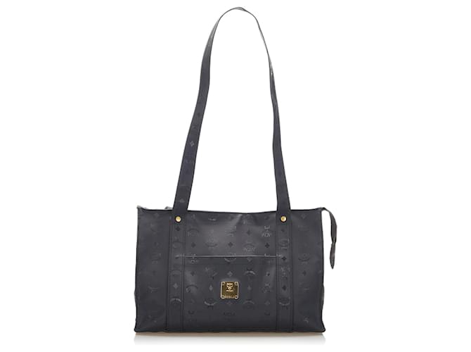 MCM Black Visetos Nylon Shoulder Bag Cloth  ref.338804