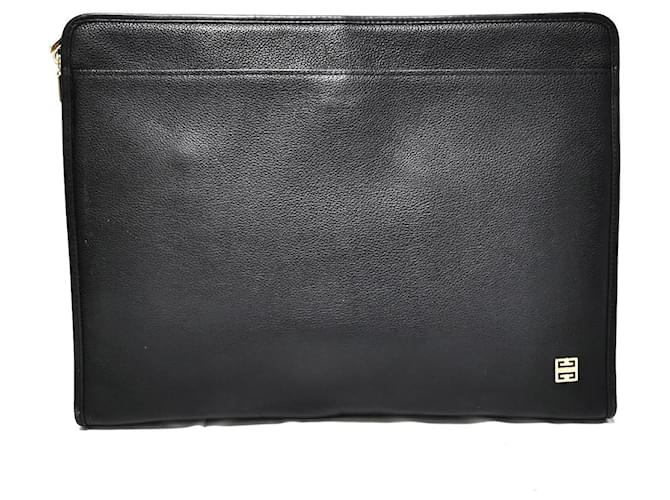Givenchy clutch bag Black Leather  ref.339023