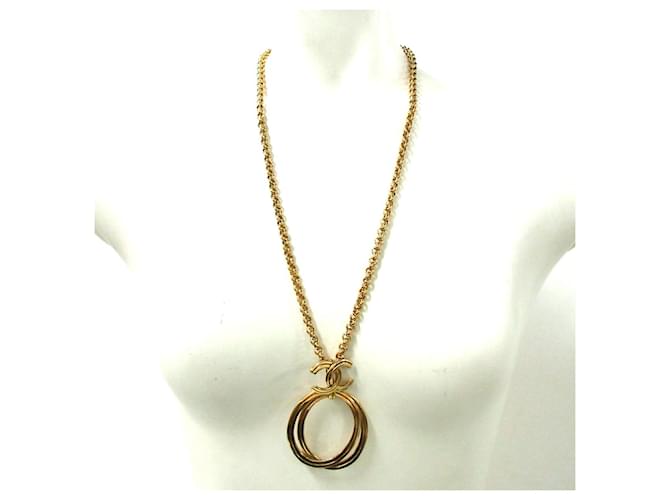 Chanel necklace Golden Metal  ref.339033
