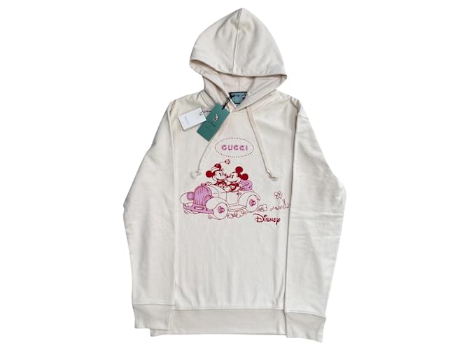 Disney x Gucci hoodie size M intern. Pink Eggshell Cotton  ref.339092
