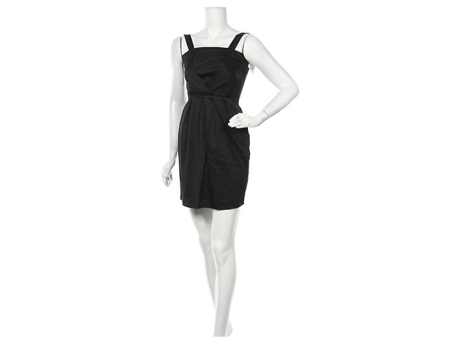 Vestido Tara Jarmon negro de algodón