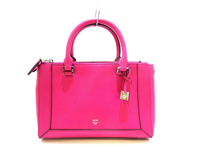 MCM Handbag Pink Leather  ref.339167