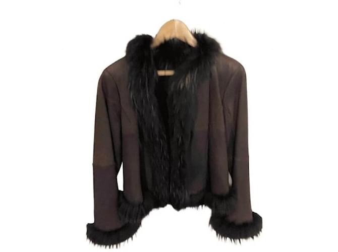Apostrophe Coats, Outerwear Dark brown Fur  ref.339216