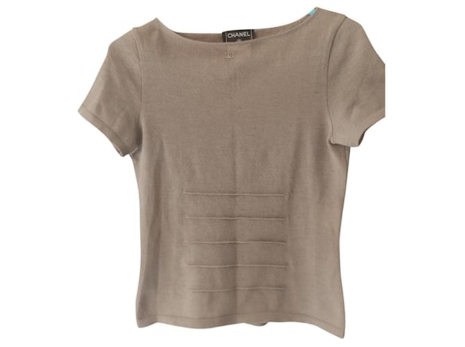 Chanel Tops Khaki Wolle  ref.339229