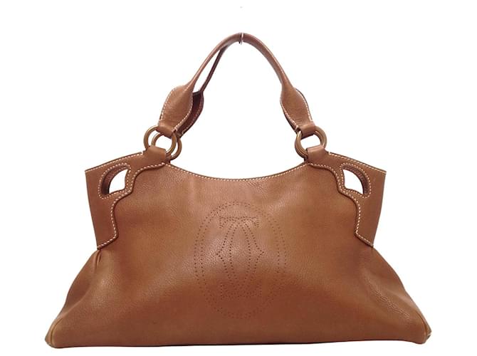 Cartier handbag Brown Leather  ref.339255