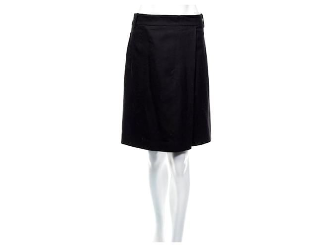 Gucci Minifalda negra de lana y cachemir Negro Cachemira  ref.339282