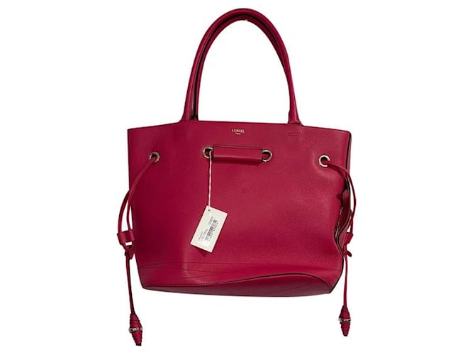 TOTE BUCKET BAG LE HUIT DE LANCEL Red Leather  ref.339288