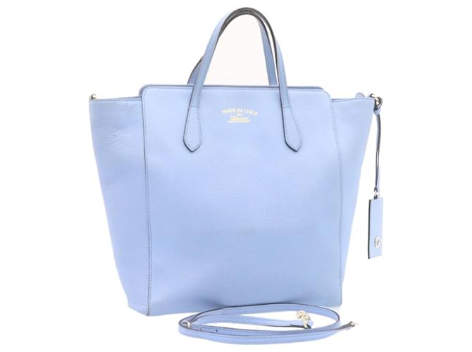 Gucci Tote bag Blue Leather  ref.339382