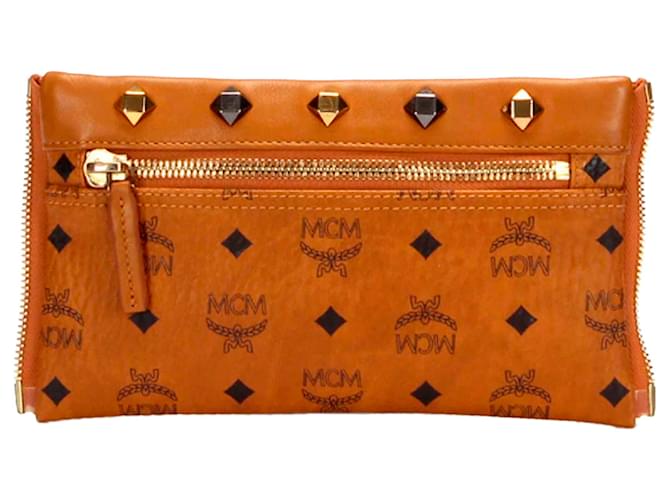 MCM Brown Visetos Leather Crossbody Bag Pony-style calfskin  ref.339582