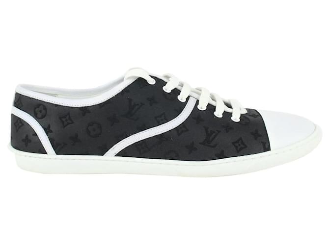 Louis Vuitton Women's Size 40 Black Satin Monogram Malta Sneakers  ref.339692