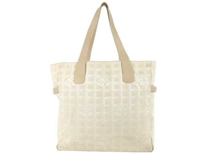 Chanel Beige New Line Shopper Tote GM Bag Leather  ref.339697